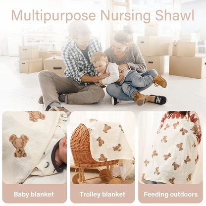 Breathable Breastfeeding Cover Baby Feeding Nursing Covers Adjustable Nursing Apron Outdoor Privacy Cover Mother Nursing Cloth