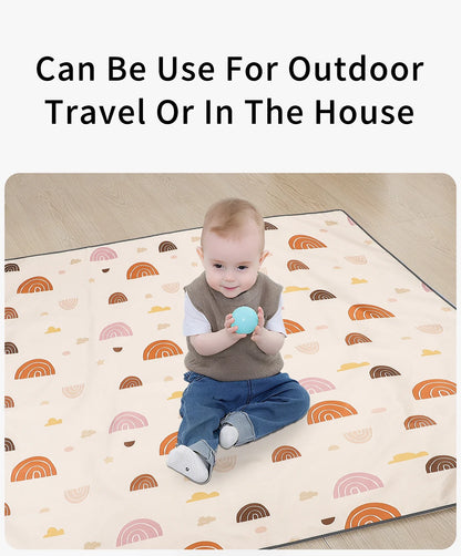 Baby Play Mat, Thicken Foam Cushioned & Waterproof Playpen Mat for Infants and Toddlers, Stylish and Just Wipe-Clean Playmat for Baby Play on Floor
