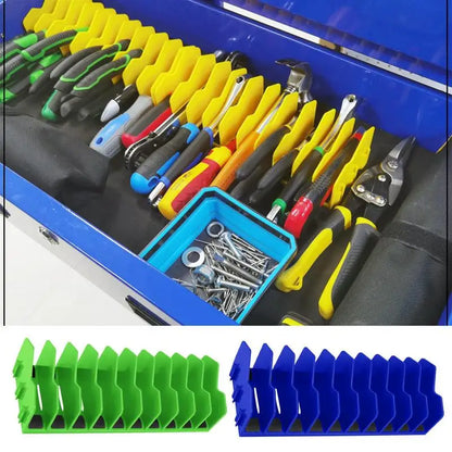 10PCS Modular Wrench Organizer Wrench Holder - Wrench Tool Organizers for Tool Drawer Storage, Wrench Storage Set with Metric & SAE Label, Wrench Rack Tool Gift for Professional Mechanics Men