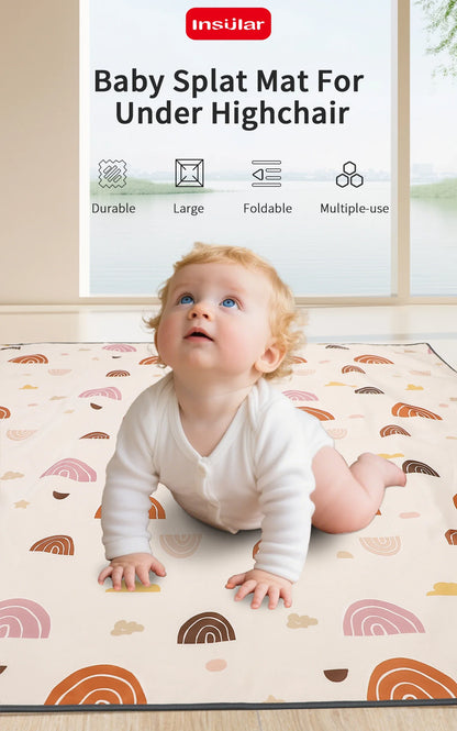 Baby Play Mat, Thicken Foam Cushioned & Waterproof Playpen Mat for Infants and Toddlers, Stylish and Just Wipe-Clean Playmat for Baby Play on Floor