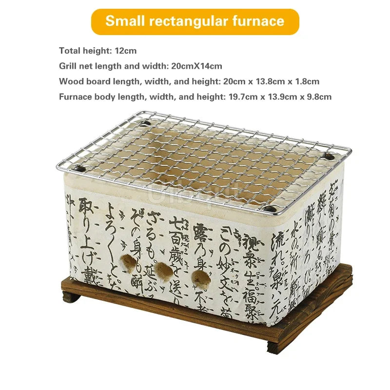 Portable Japanese Bbq Grill Korean Carbon Barbecue Grills Aluminium Alloy Indoor Outdoor Bbq Stove Barbecue Tools charcoal grill
