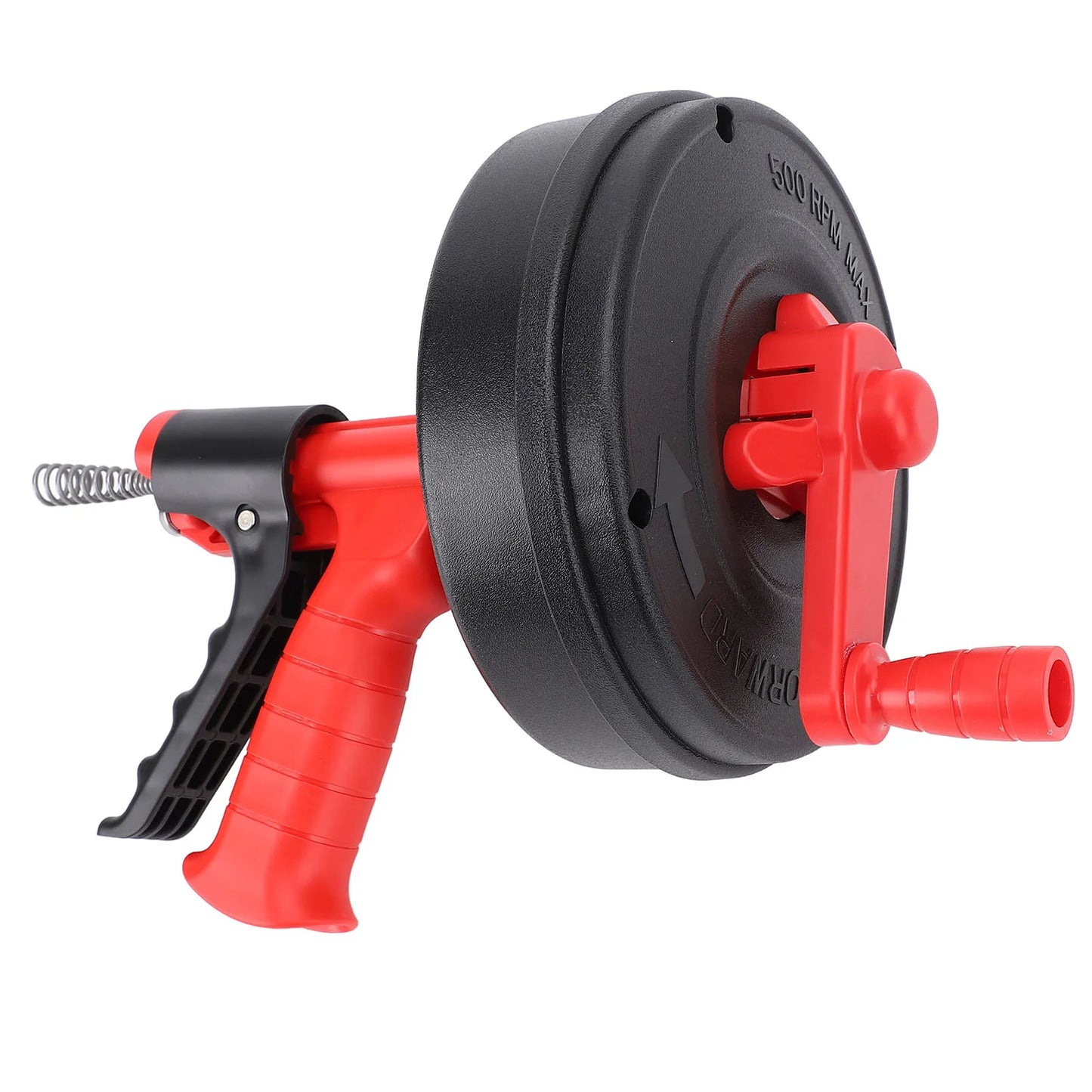 Drain Snake, 25ft Flexible Steel Drain Auger With Drill Adapter Drain Clog Remover Efficient Versatile Drain Snake 65 Manganese Steel Spring Flexible Manual or Drill Powered for Kitchens