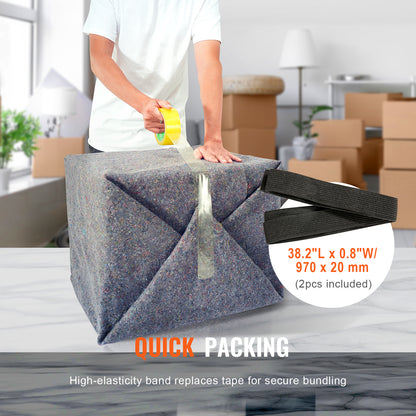 12/24 Pcs Pack Moving Blankets 54x72in Heavy Duty Padded Packing Blankets for Moving Shipping Protecting Furniture Professional Quilted Furniture Blankets for Moving Supplies