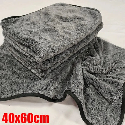 40x60CM/60x90CM Microfiber TowelsUltra-Thick Car Washing Towel Auto Extra Soft Rag Car Care Cleaning Drying Cloth New 2025