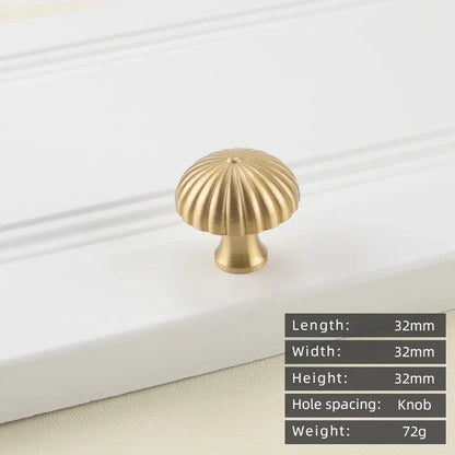 Cabinet Handles Brushed Brass Kitchen Knobs European style minimalist solid brass cabinet DIY pull handle classical luxury drawer gold knob cabinet door long handle