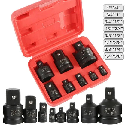 4/6/8/10 Impact Socket Wrench Adapter Set Professional 1/4 3/8 1/2 3/4 Inch Square Drive Adaptor Reducer Spanner Tool ﻿with Case