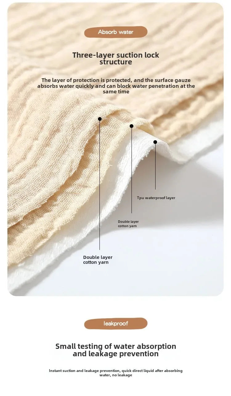Portable and reusable pure cotton baby diaper pad for outdoor use, foldable and soft, dual-purpose mattress cover for newborns
