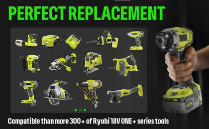 18V 3Ah For RYOBI P108 18V Battery Lithium-Ion Power Tools Ryobi P108 P107 P105 P104 P103 P102 Battery Tool Replacement