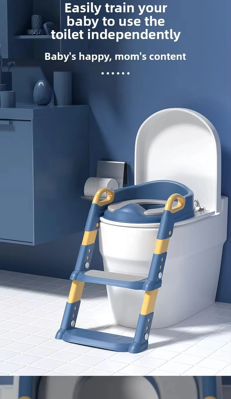 New Children's Toilet Stepped Baby Boys and Girls Toilet Training Foldable Foot Stool Toilet Seat Ring Stepped Assisted Tool
