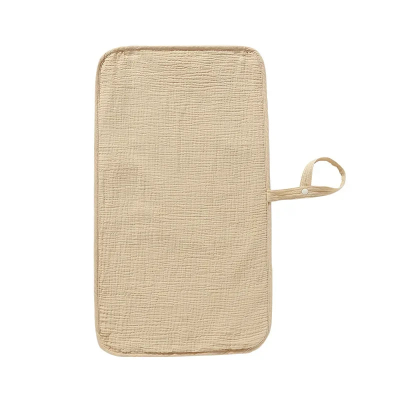 Portable and reusable pure cotton baby diaper pad for outdoor use, foldable and soft, dual-purpose mattress cover for newborns