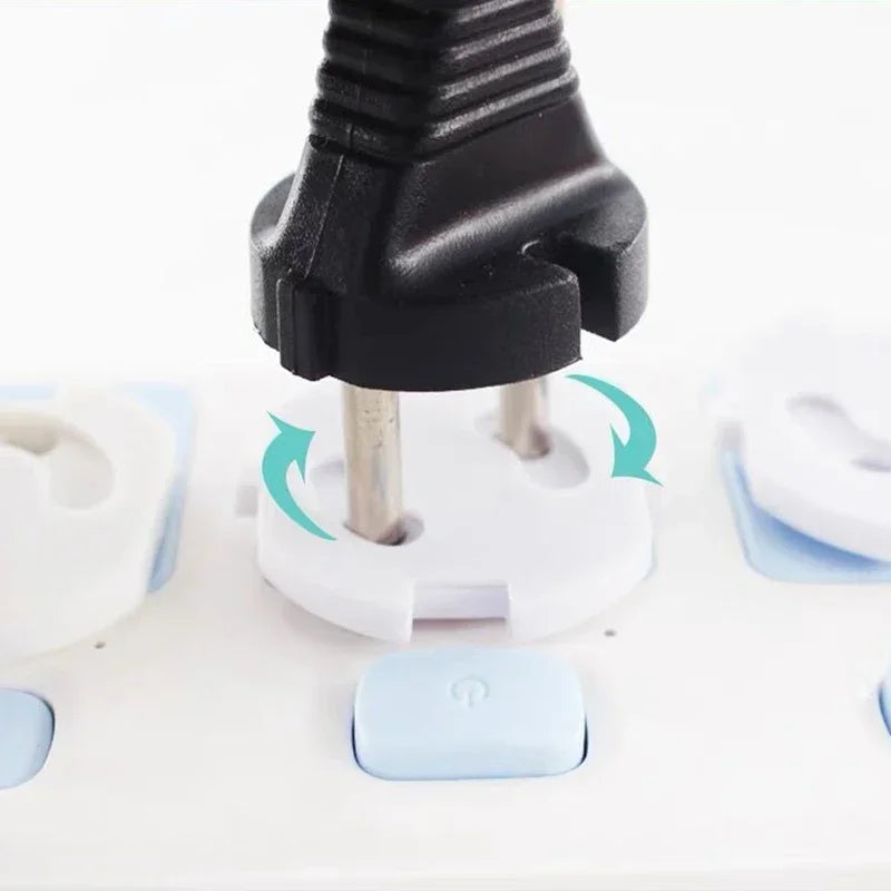 1/10pcs  Baby Safety Child Electric Socket Outlet Plug Protection Security Two Phase Safe Lock Cover Kids Sockets Cover Plugs