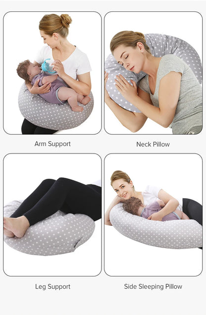 AnGku 70.9*51.2*13.8 Inches Pregnancy Pillow Removable Pillow for Pregnant Women 2PCS Nursing Pillow Breastfeeding Cushion