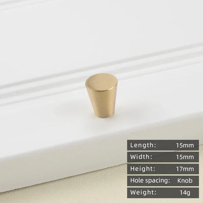 Cabinet Handles Brushed Brass Kitchen Knobs European style minimalist solid brass cabinet DIY pull handle classical luxury drawer gold knob cabinet door long handle