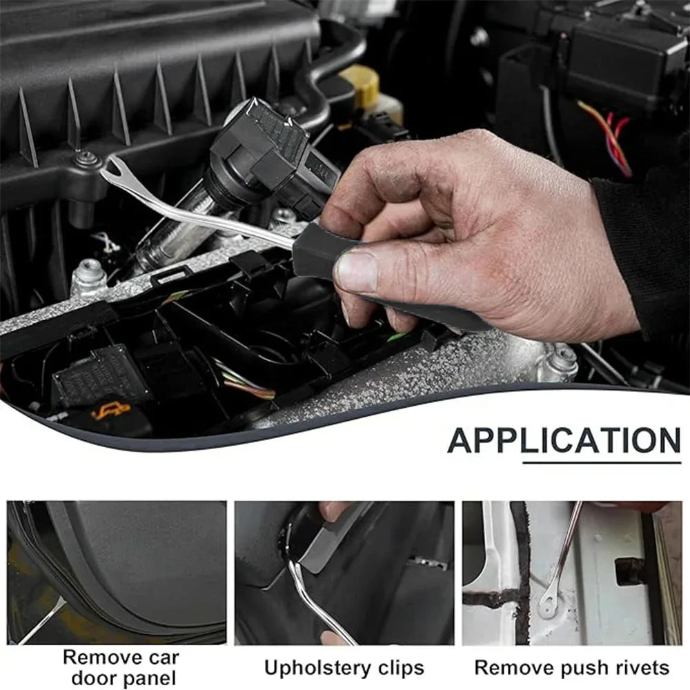 19Pcs Trim Removal Tool Set Clip Plier Upholstery Remover Nylon Car Panel Removal Set with Portable Storage Bag