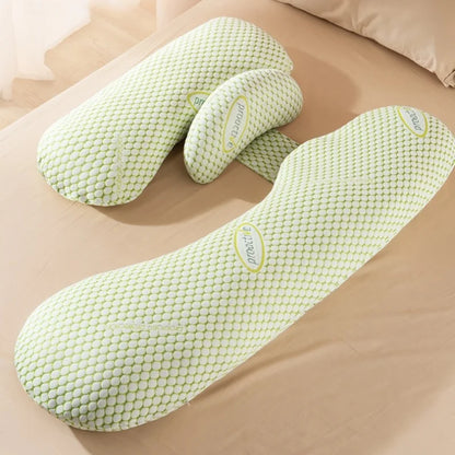 U-Shaped Pregnancy Pillow for Side Sleeping Maternity Body Pillow with Back & Belly Support Cooling Summer Sleep Comfort