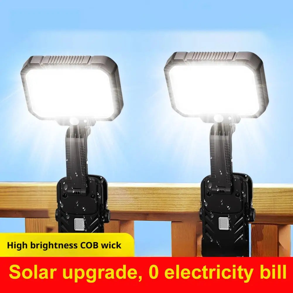 Clip On Solar Lights Outdoor COB LED Security Light Solar Charging 360° Rotatable Rainproof Motion Sensor Auto On/Off For Outdoor