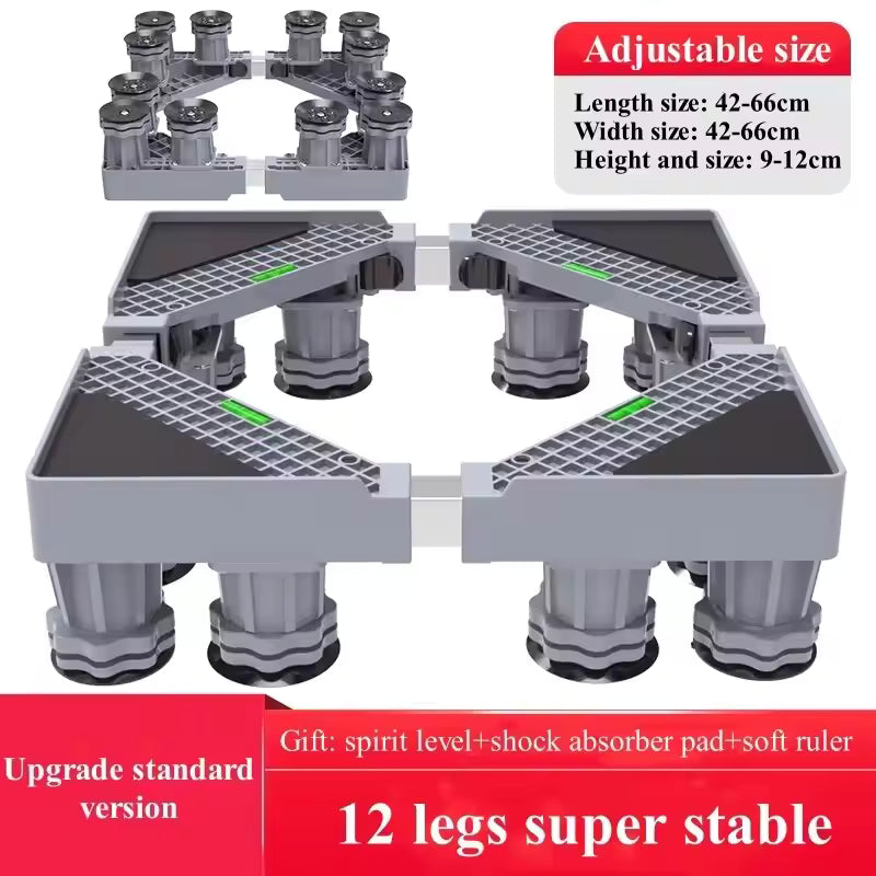 Mini Fridge Stand Adjustable Refrigerator Stand with 4 Strong Feet Universal Stand Base Washing Machine Stand Washer and Dryer Pedestals Multi-Functional Base for Appliance