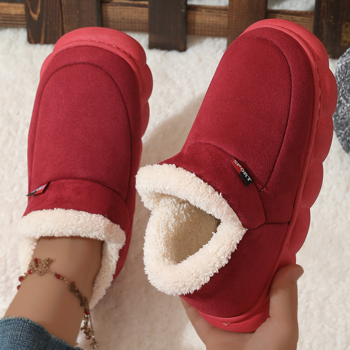 Chaussons Ultra Doux – Intérieur Peluche & Semelle Antidérapante