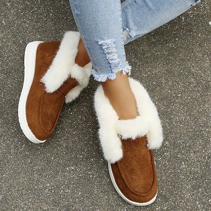 Bottines d’Hiver Fourrées – Cheville Chaude & Antidérapantes pour Femme