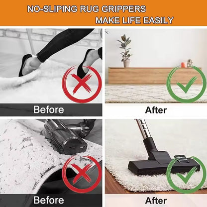 8 Pcs Non-Slip Rug Pad, Extra Thick Carpet Pads for Hard Surfaces, Prevents Sliding and Secures Rugs, Provides Floor Protection with Comfort Cushioning